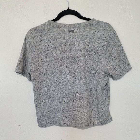 Victorias Secret Pink Womens Crop Top XS Rainbow Heart Pride Relax Lounge Casual - Picture 3 of 8